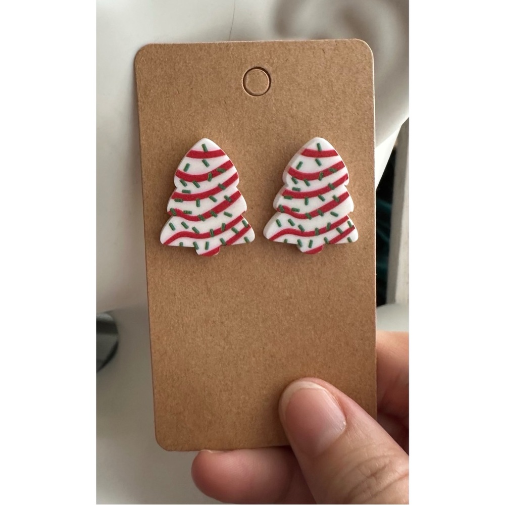 🆕 Christmas Tree Cakes Acrylic Studs